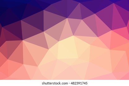 Light blue, red polygonal illustration, which consist of triangles. Triangular design for your business. Geometric background in Origami style with gradient.