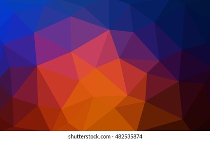 Light blue, red polygonal illustration, which consist of triangles. Triangular design for your business. Geometric background in Origami style with gradient.
