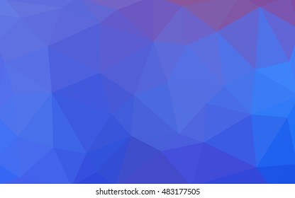 Light blue, red polygonal illustration, which consist of triangles. Triangular design for your business. Geometric background in Origami style with gradient.