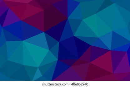 Light blue, red polygonal illustration, which consist of triangles. Triangular design for your business. Geometric background in Origami style with gradient.