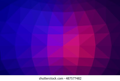 Light blue, red polygonal illustration, which consist of triangles. Triangular design for your business. Geometric background in Origami style with gradient.