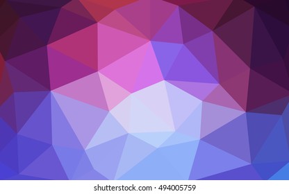 Light blue, red polygonal illustration, which consist of triangles. Triangular design for your business. Geometric background in Origami style with gradient.
