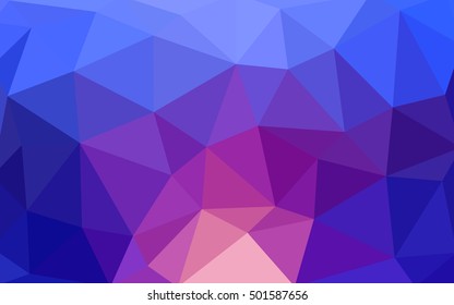 Light blue, red polygonal illustration, which consist of triangles. Triangular design for your business. Geometric background in Origami style with gradient.
