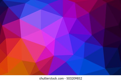 Light blue, red polygonal illustration, which consist of triangles. Triangular design for your business. Geometric background in Origami style with gradient.