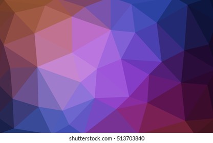 Light blue, red polygonal illustration, which consist of triangles. Triangular design for your business. Geometric background in Origami style with gradient.
