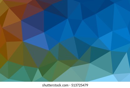 Light blue, red polygonal illustration, which consist of triangles. Triangular design for your business. Geometric background in Origami style with gradient.