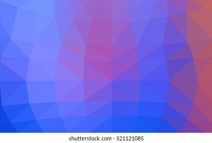 Light blue, red polygonal illustration, which consist of triangles. Triangular design for your business. Geometric background in Origami style with gradient.
