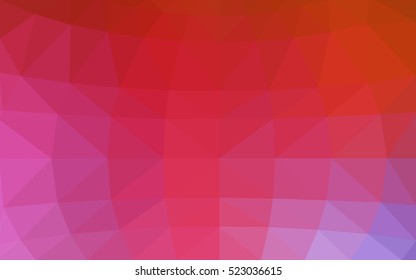 Light blue, red polygonal illustration, which consist of triangles. Triangular design for your business. Geometric background in Origami style with gradient.
