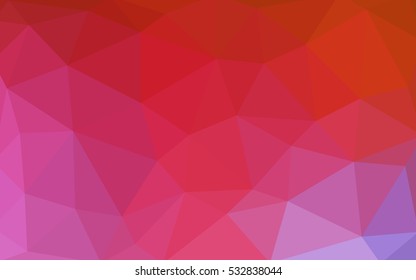 Light blue, red polygonal illustration, which consist of triangles. Triangular design for your business. Geometric background in Origami style with gradient.