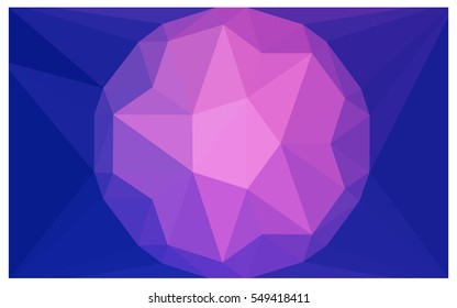 Light Blue Red polygonal illustration, which consist of triangles. Triangular pattern for your business design. Geometric background in Origami style with gradient. 