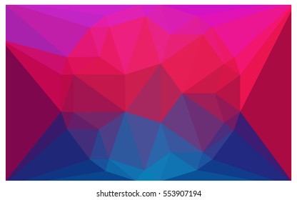 Light Blue Red polygonal illustration, which consist of triangles with a gemstone in center. Triangular design of a huge diamond for your business. Creative geometric background of gems.