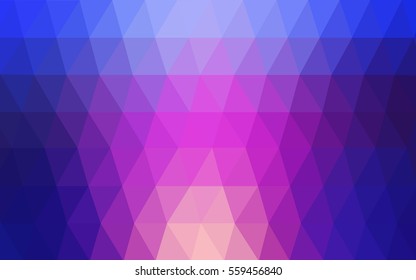 Light Blue Red polygonal illustration, which consist of triangles. Triangular pattern for your business design. Geometric background in Origami style with gradient. 