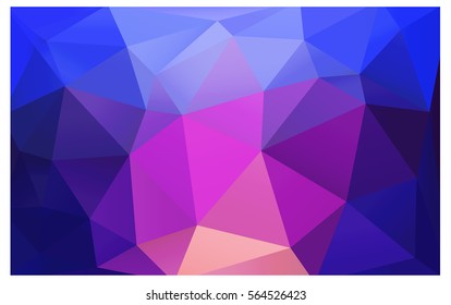 Light Blue Red polygonal illustration, which consist of triangles. Triangular pattern for your business design. Geometric background in Origami style with gradient. 