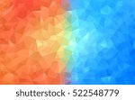 Light blue, red polygonal pattern. A vague abstract illustration with gradient. The elegant pattern can be used as part of a brand book.