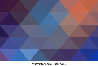 Light blue, red polygonal template. Colorful illustration in abstract style with gradient. Triangular pattern for your business design.