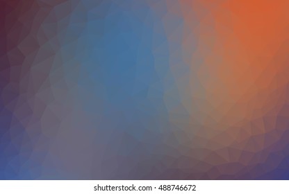 Light blue, red triangle mosaic background. Creative geometric illustration in Origami style with gradient. The textured pattern can be used for background.