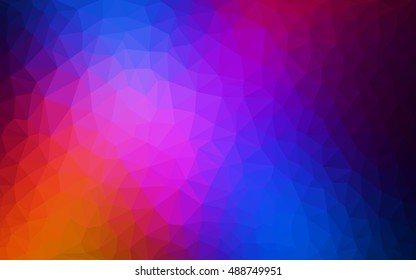 Light blue, red triangle mosaic template. Triangular geometric sample with gradient.  A completely new template for your business design.