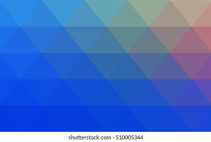 Light blue, red triangle mosaic background. Shining illustration, which consist of triangles. The elegant pattern can be used as part of a brand book.