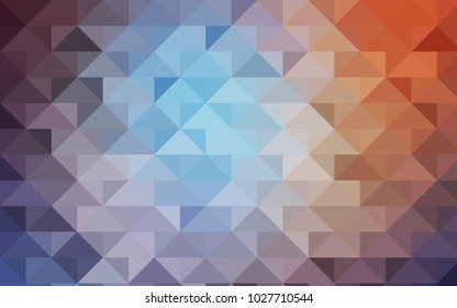 Light Blue, Red vector abstract polygonal background. Triangular geometric sample with gradient.  The textured pattern can be used for background.
