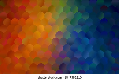 Light Blue, Red vector abstract pattern with circles. Geometry template for your business design. Background with colored spheres.