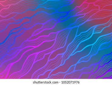 Light Blue, Red vector abstract doodle background. Creative illustration in blurred style with doodles and Zen tangles. The textured pattern can be used for website.