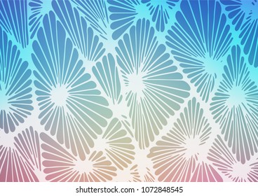 Light Blue, Red vector abstract doodle template. A completely new color illustration in doodle style. Hand painted design for web, leaflet, textile.