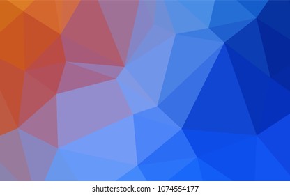 Light Blue, Red vector abstract polygonal pattern. Triangular geometric sample with gradient.  A new texture for your design.