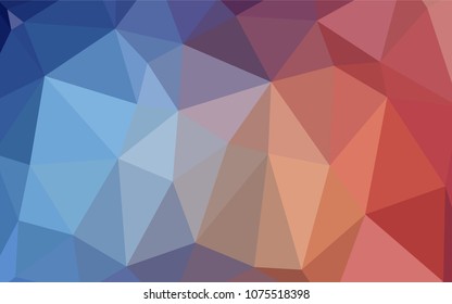 Light Blue, Red vector abstract polygonal template. Creative geometric illustration in Origami style with gradient. Triangular pattern for your business design.