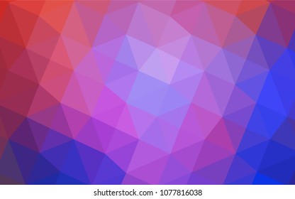 Light Blue, Red vector abstract polygonal template. Shining polygonal illustration, which consist of triangles. A completely new design for your business.