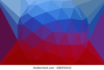 Light Blue, Red vector abstract mosaic backdrop with a diamond. Modern abstract illustration with triangles. A completely new design for your leaflet.