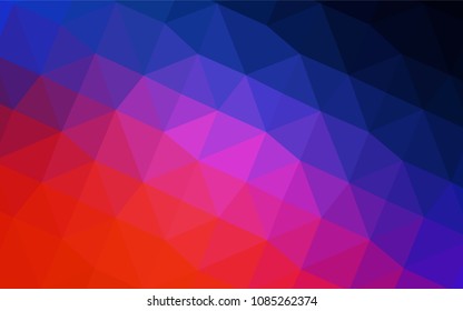 Light Blue, Red vector abstract mosaic background. Polygonal abstract illustration with gradient. A completely new design for your business.