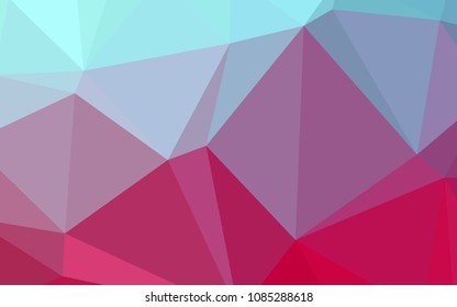 Light Blue, Red vector abstract polygonal background. Glitter abstract illustration with an elegant design. Brand-new style for your business design.