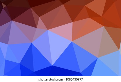 Light Blue, Red vector abstract mosaic pattern. A sample with polygonal shapes. Textured pattern for your backgrounds.