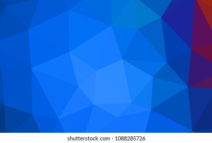 Light Blue, Red vector abstract polygonal pattern. A sample with polygonal shapes. Best triangular design for your business.