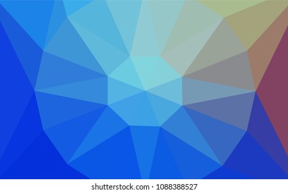 Light Blue, Red vector abstract mosaic background with a diamond. Polygonal abstract illustration with gradient. Textured pattern for your backgrounds.