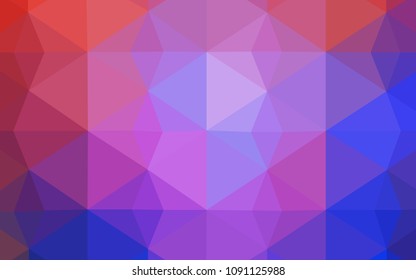 Light Blue, Red vector abstract polygonal pattern. Colorful illustration in polygonal style with gradient. Triangular pattern for your business design.