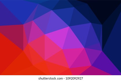 Light Blue, Red vector abstract mosaic background. Creative illustration in halftone style with triangles. A new texture for your web site.