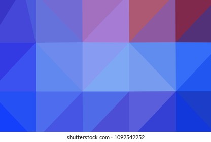 Light Blue, Red vector abstract mosaic backdrop. Creative illustration in halftone style with gradient. A completely new template for your business design.