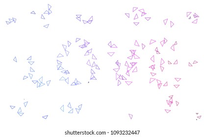 Light Blue, Red vector abstract colorful background, which consist of triangles. Pattern with colored triangles on white background.