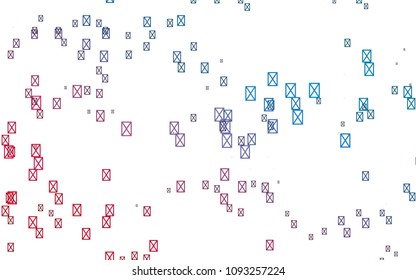 Light Blue, Red vector abstract colorful background, which consist of triangles. Pattern with colored triangles on white background.
