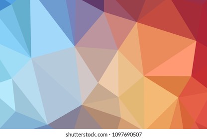 Light Blue, Red vector abstract polygonal pattern. Modern abstract illustration with triangles. New template for your brand book.