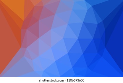 Light Blue, Red vector abstract mosaic background with a diamond. Abstract illustration with an elegant triangles. New template for your brand book.