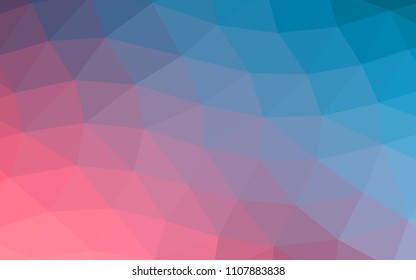 Light Blue, Red vector abstract mosaic abstract mosaic. Brand new colored illustration in blurry style with gradient. The textured pattern can be used for background.