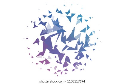 Light Blue, Red vector abstract colorful background, which consist of triangles. Pattern with colored triangles on white background.