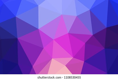 Light Blue, Red vector abstract mosaic background. Triangular geometric sample with gradient.  Pattern for a brand book's backdrop.