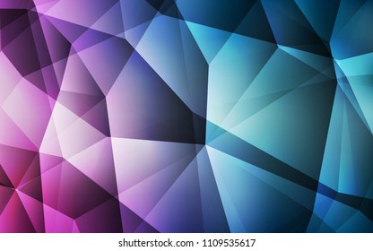 Light Blue, Red vector abstract polygonal background. Shining colorful illustration with triangles. Template for cell phone's backgrounds.