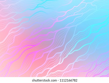 Light Blue, Red vector abstract doodle template. Doodles on blurred abstract background with gradient. A completely new design for your business.