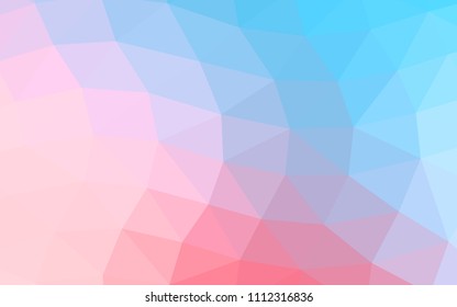 Light Blue, Red vector abstract polygonal abstract polygonal. Brand new colored illustration in blurry style with gradient. A completely new template for your business design.