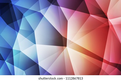 Light Blue, Red vector abstract polygonal background. A sample with polygonal shapes. Polygonal design for your web site.