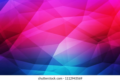 Light Blue, Red vector abstract polygonal pattern. Elegant bright polygonal illustration with gradient. New template for your brand book.